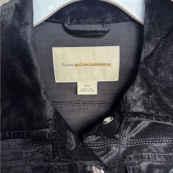 PILCRO AND THE LETTERPRESS Black Classic Velvet Jacket Size S - Picture 6 of 12